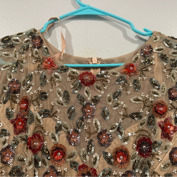 Mac Duggal 5533 Floral APPLIQUÉ Long Sleeve Illusion Gown Sz 6 NEW - Picture 6 of 8